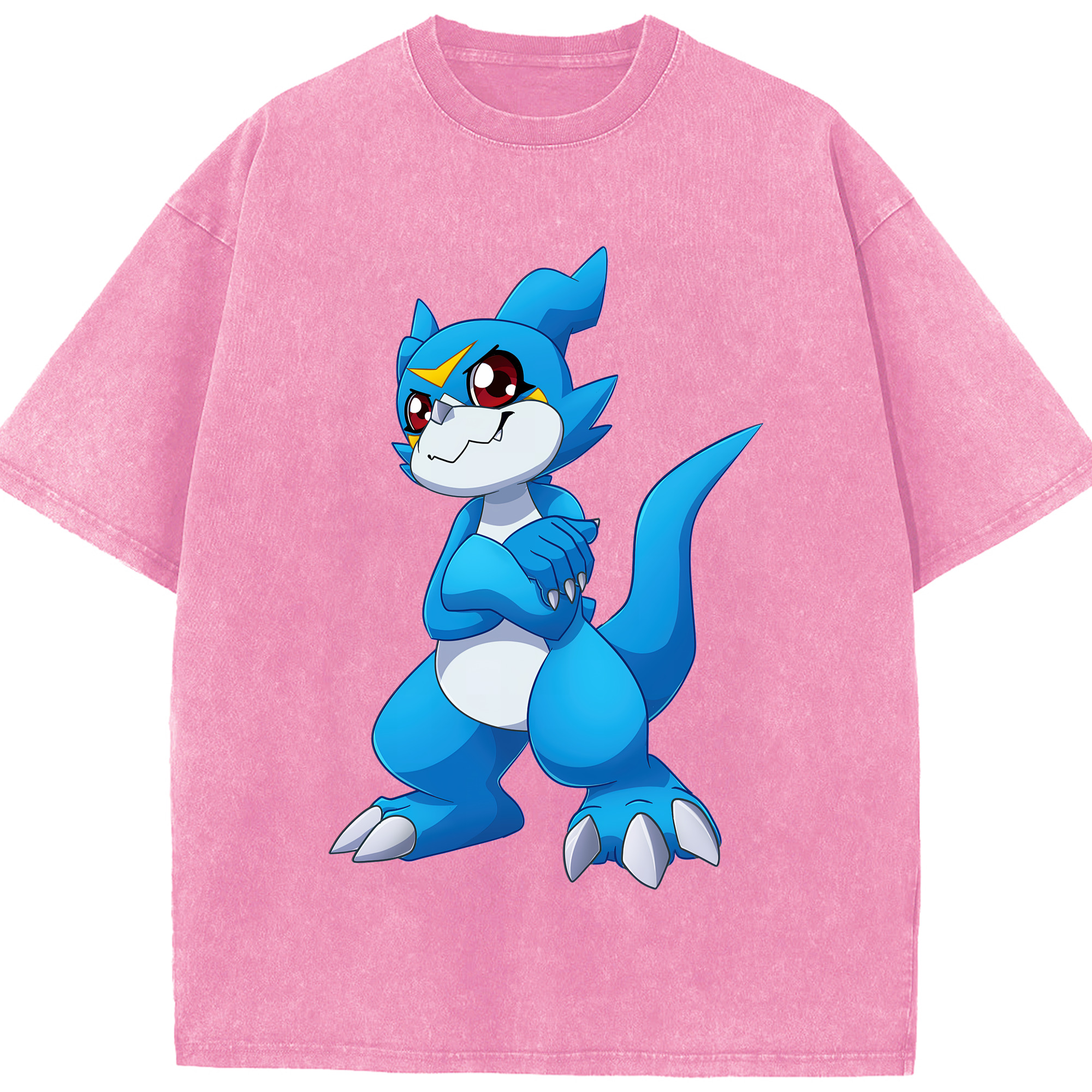 （画像用） Digimon デジタルモンスター/デジモン 綿100% ヴィンテージ風 半袖Tシャツ（フロントプリント）
